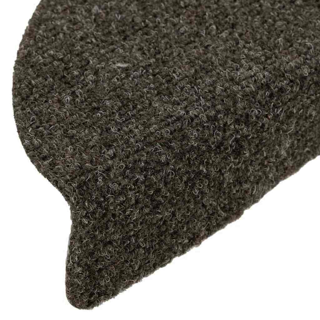 Tapis de marche auto-adhésifs 30 pcs. 56x17x3 cm anthracite semi-rond
