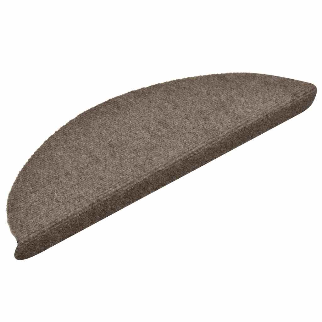 Marches d'escalier auto-adhésives 30 pcs 56x17x3 cm Beige Semi-rond