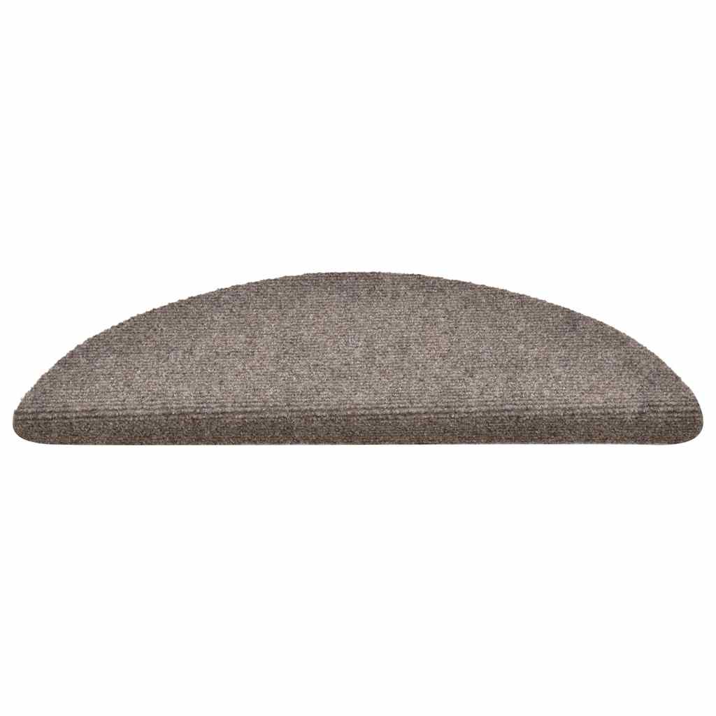 Marches d'escalier auto-adhésives 30 pcs 56x17x3 cm Beige Semi-rond