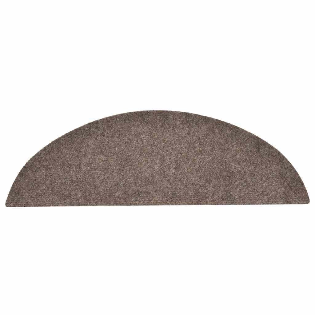 Marches d'escalier auto-adhésives 30 pcs 56x17x3 cm Beige Semi-rond