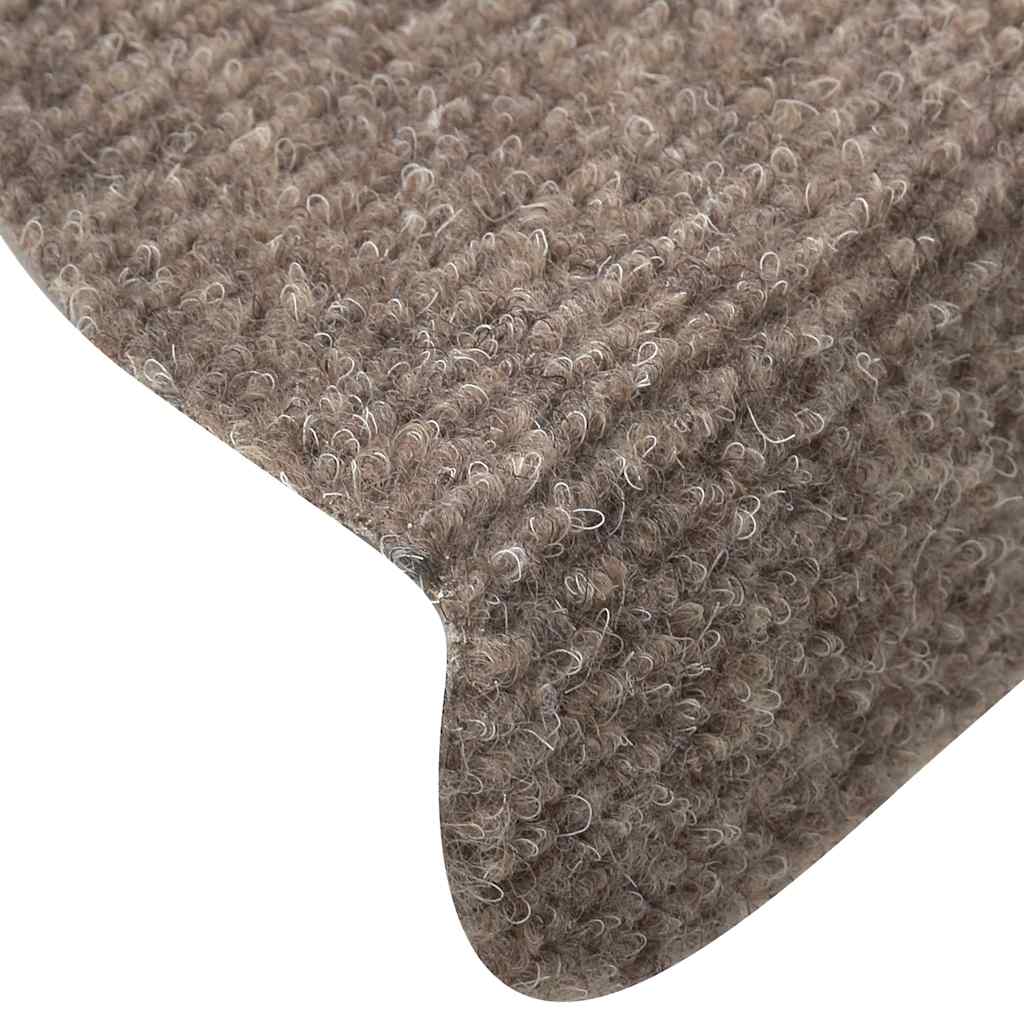 Marches d'escalier auto-adhésives 30 pcs 56x17x3 cm Beige Semi-rond