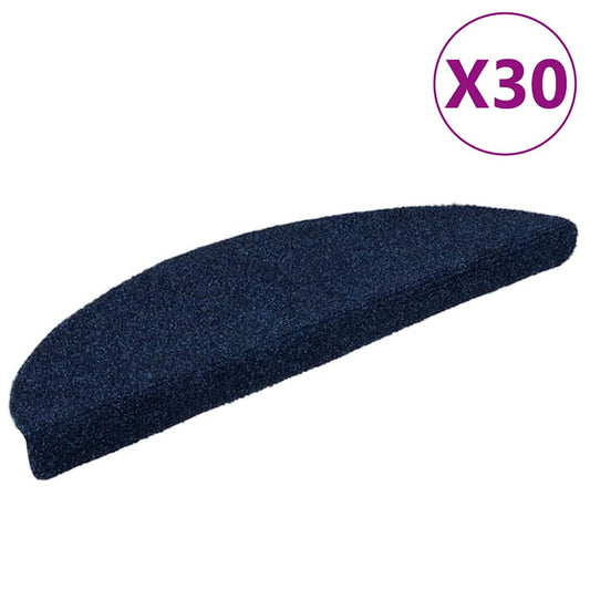 Stufenmatten Selbstklebend 30 Stk. 56x17x3 cm Marineblau Halbrund