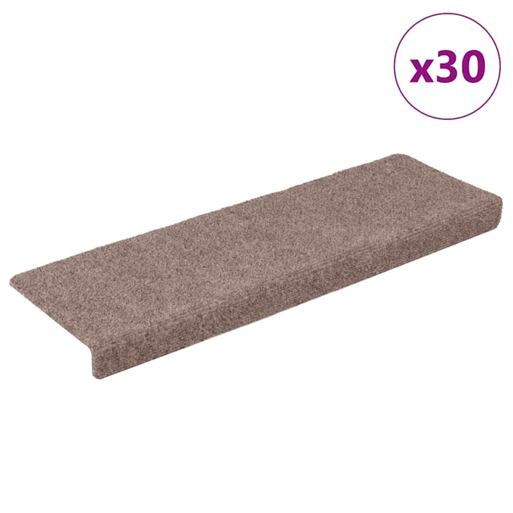 Stufenmatten Selbstklebend 30 Stk. 65x21x4 cm Creme Rechteckiger Rand