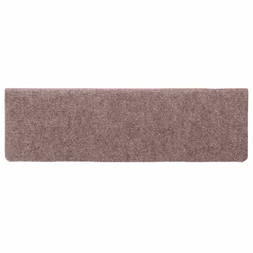 Stufenmatten Selbstklebend 30 Stk. 65x21x4 cm Creme Rechteckiger Rand