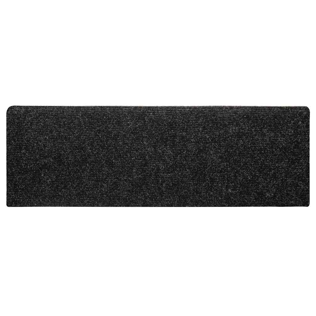 Stair Treads Self-Adhesive 30 pcs 65x21x4 cm Black Rectangular Edge