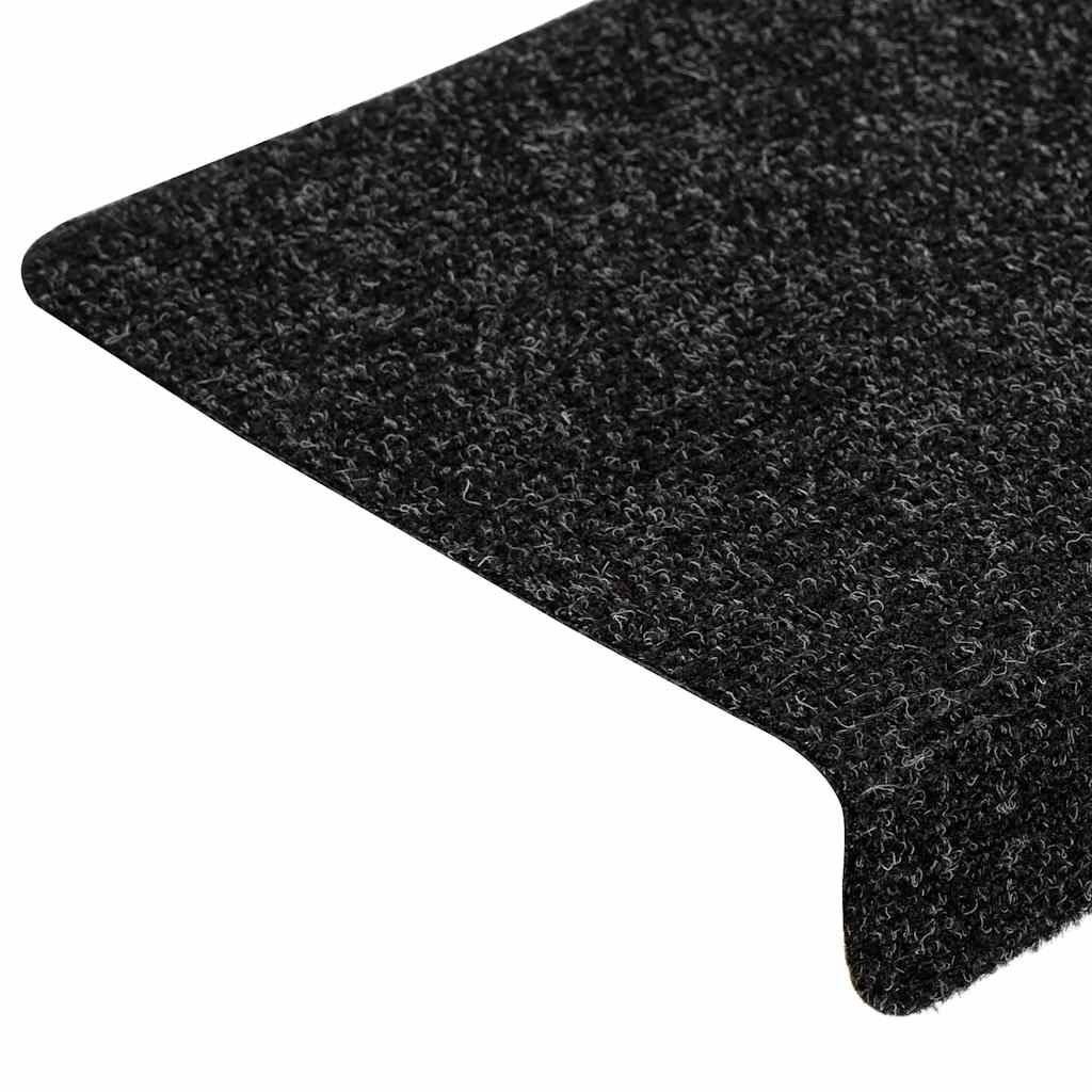 Stair Treads Self-Adhesive 30 pcs 65x21x4 cm Black Rectangular Edge