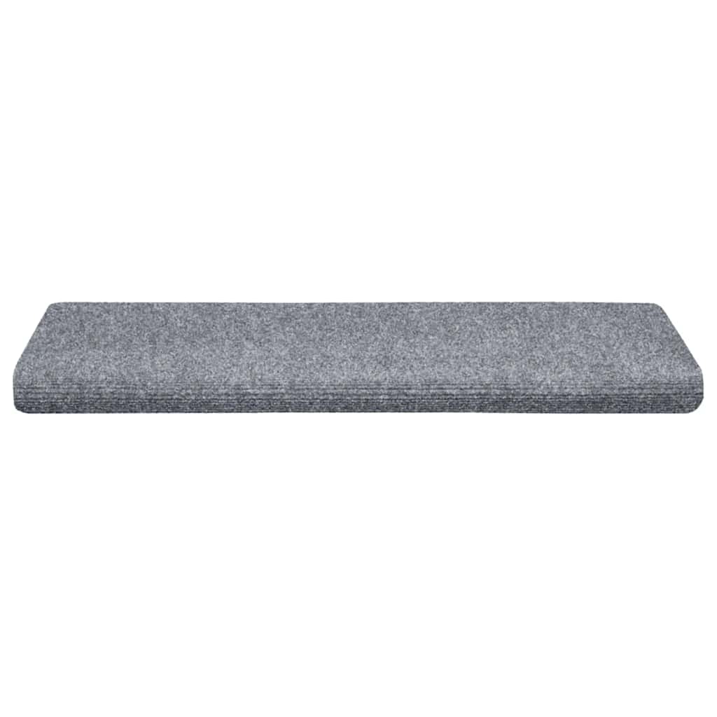 Stair Mats Self-Adhesive 30 pcs. 65x21x4 cm Light Grey Rectangular Edge