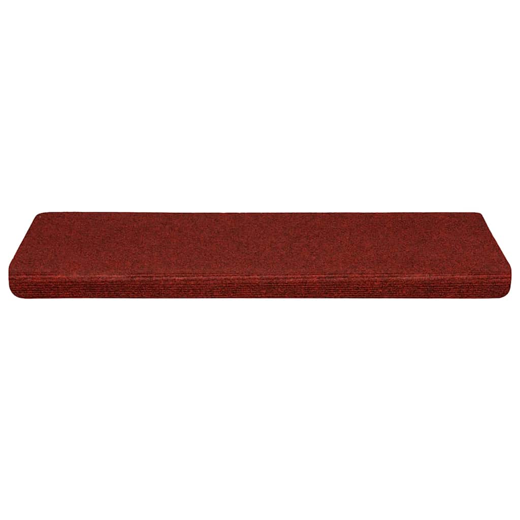 Tapis de marchettes auto-adhésifs 30 pièces 65x21x4 cm Bordeaux Bord droit