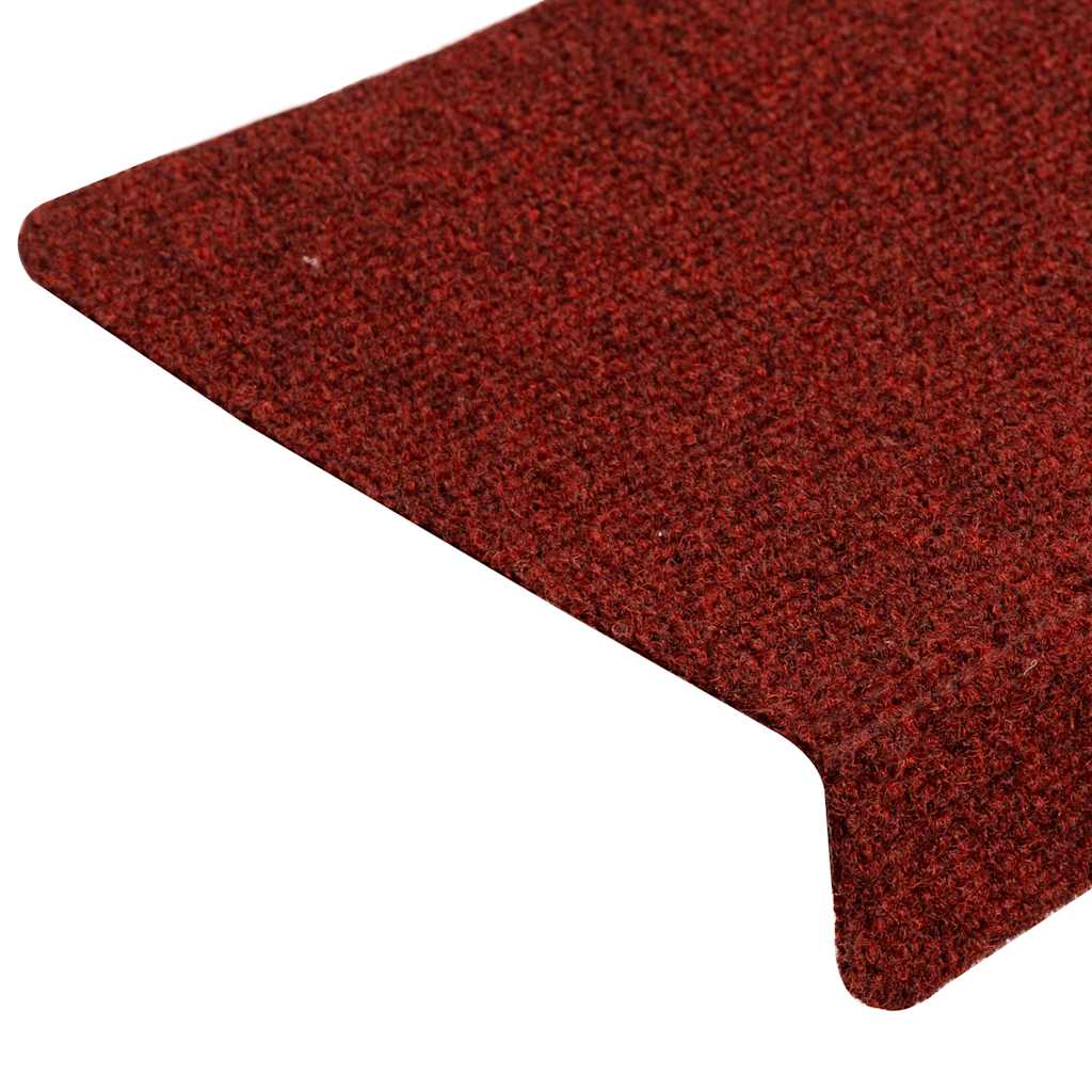 Tapis de marchettes auto-adhésifs 30 pièces 65x21x4 cm Bordeaux Bord droit