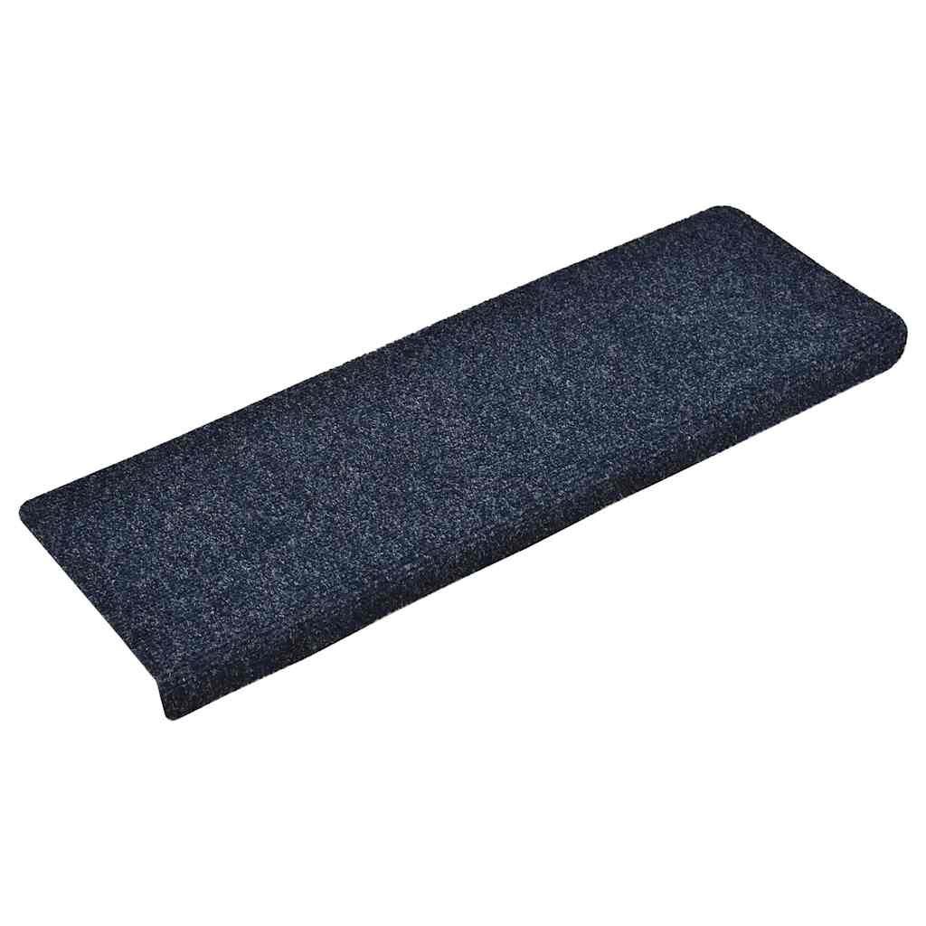 Tapis de marche auto-adhésifs 30 p. 65x21x4 cm bleu bord rectangulaire