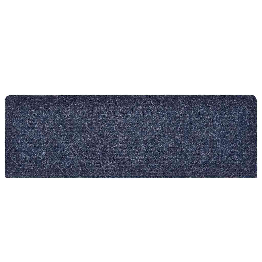 Tapis de marche auto-adhésifs 30 p. 65x21x4 cm bleu bord rectangulaire