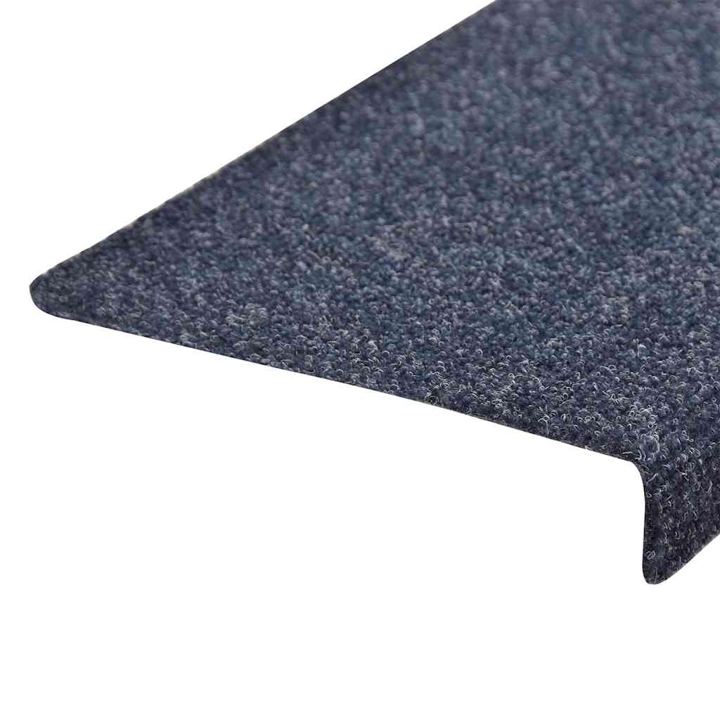 Tapis de marche auto-adhésifs 30 p. 65x21x4 cm bleu bord rectangulaire