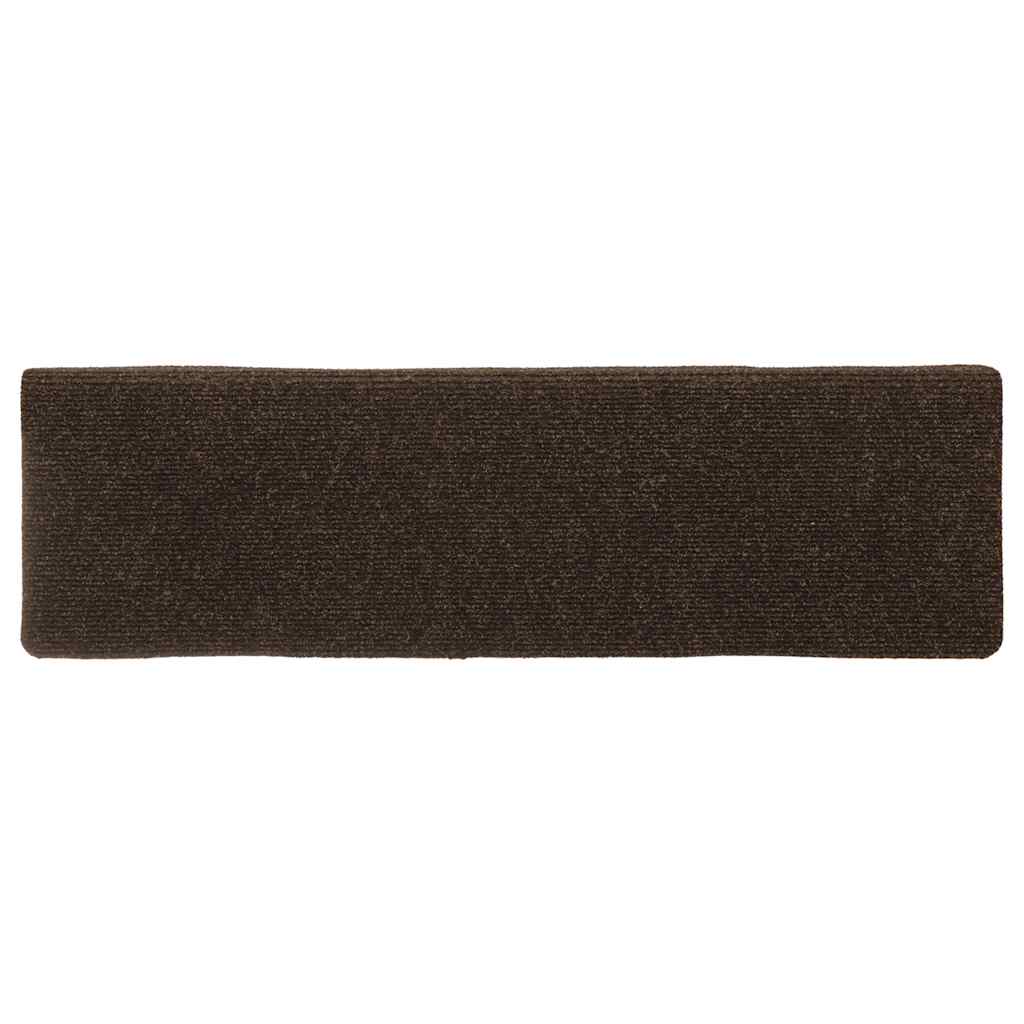 Stair Mats Self-Adhesive 30 pcs. 65x21x4 cm Brown Rectangular Edge