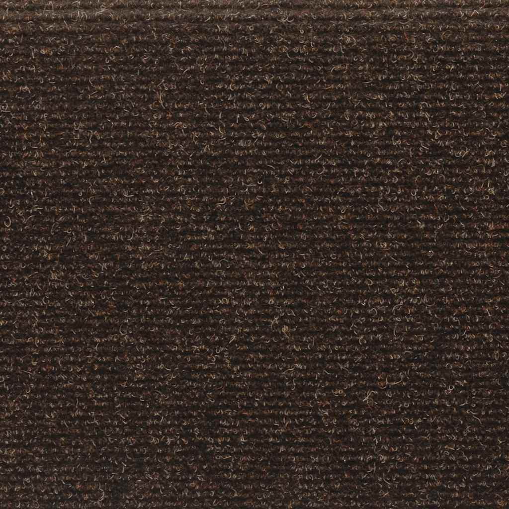 Stair Mats Self-Adhesive 30 pcs. 65x21x4 cm Brown Rectangular Edge