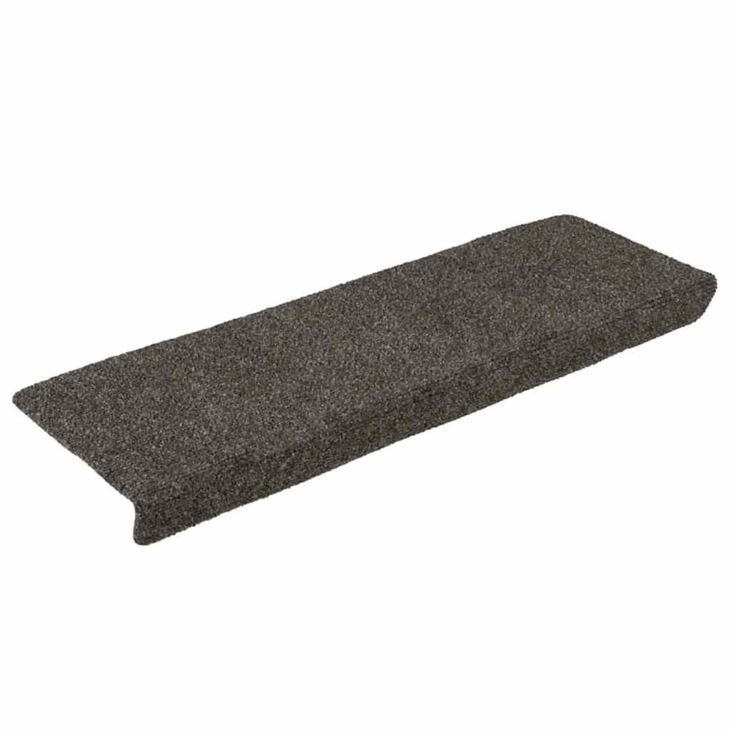 Marches d'escalier autocollantes 30 pces 65x21x4 cm Anthracite Bord rectangulaire
