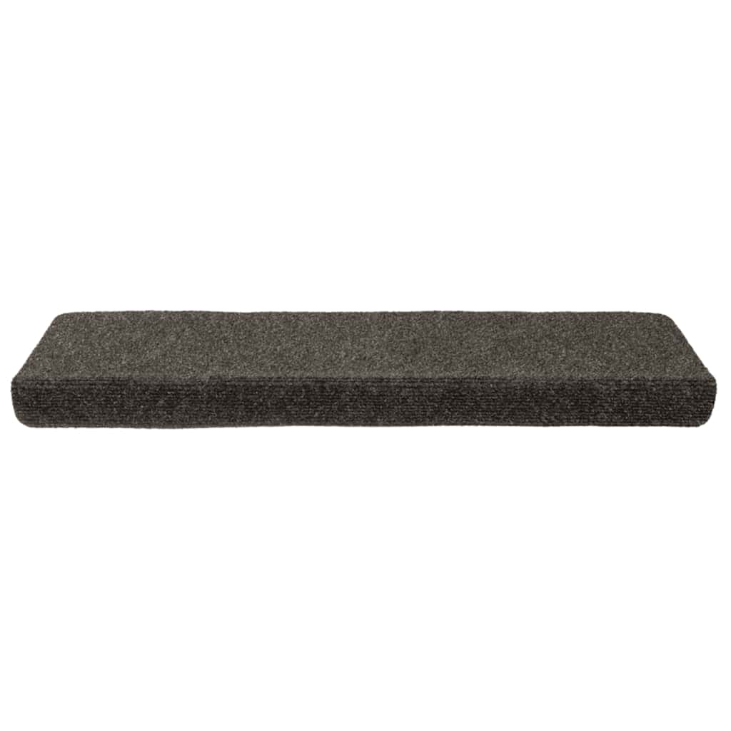 Marches d'escalier autocollantes 30 pces 65x21x4 cm Anthracite Bord rectangulaire