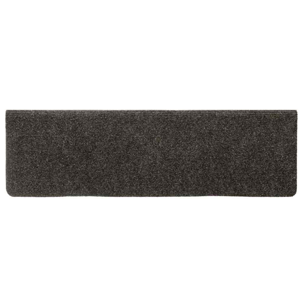 Marches d'escalier autocollantes 30 pces 65x21x4 cm Anthracite Bord rectangulaire