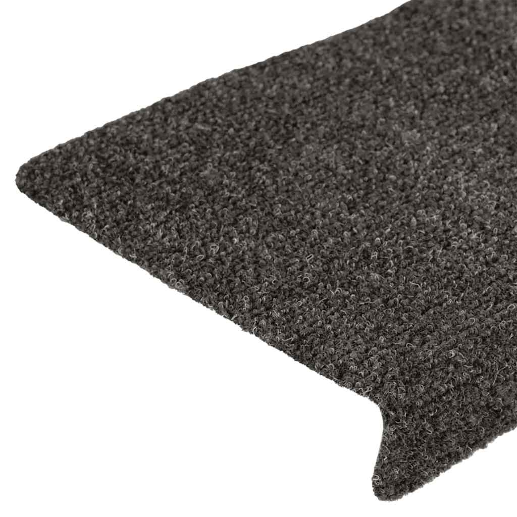 Marches d'escalier autocollantes 30 pces 65x21x4 cm Anthracite Bord rectangulaire