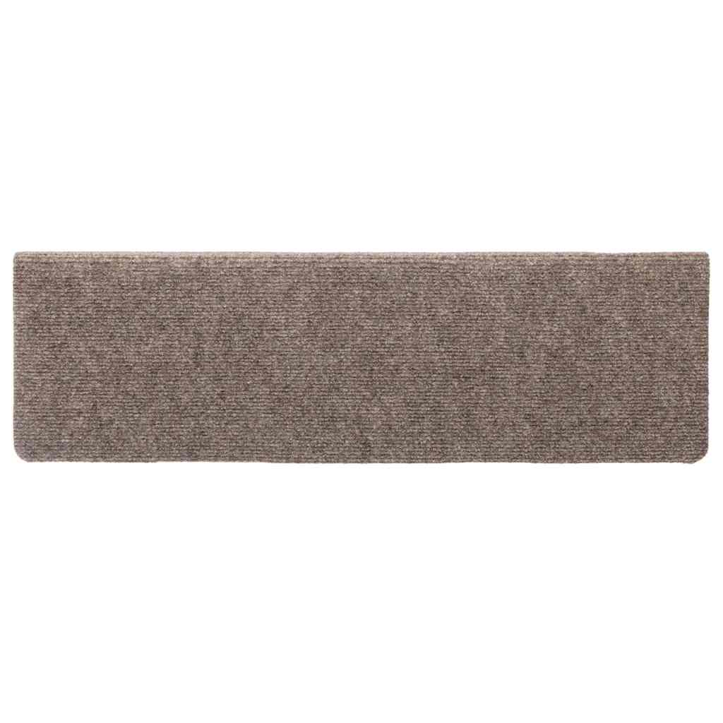 Stair Treads Self-Adhesive 30 pcs. 65x21x4 cm Beige Rectangular Edge
