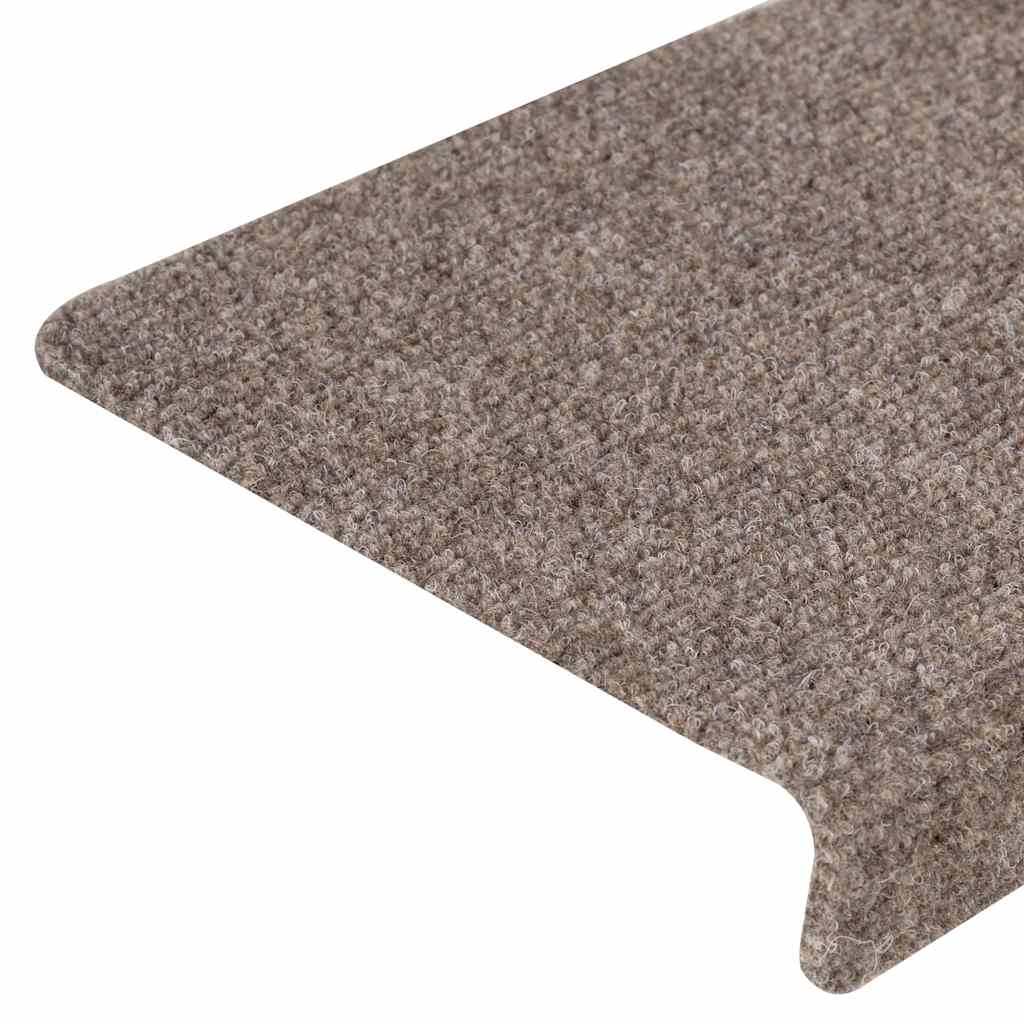 Stair Treads Self-Adhesive 30 pcs. 65x21x4 cm Beige Rectangular Edge