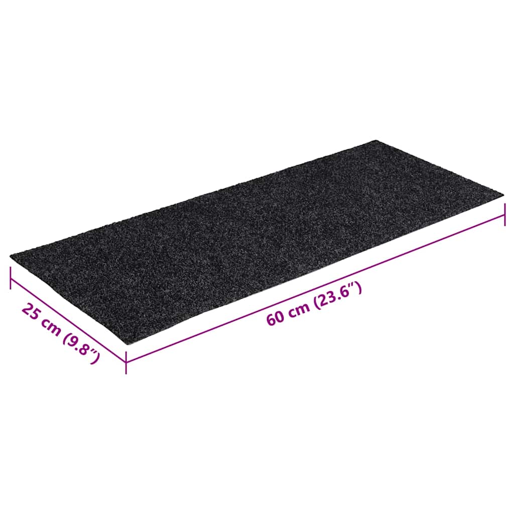Tapis de marche auto-adhésifs 30 p. 60x25 cm Gris Rectangulaire
