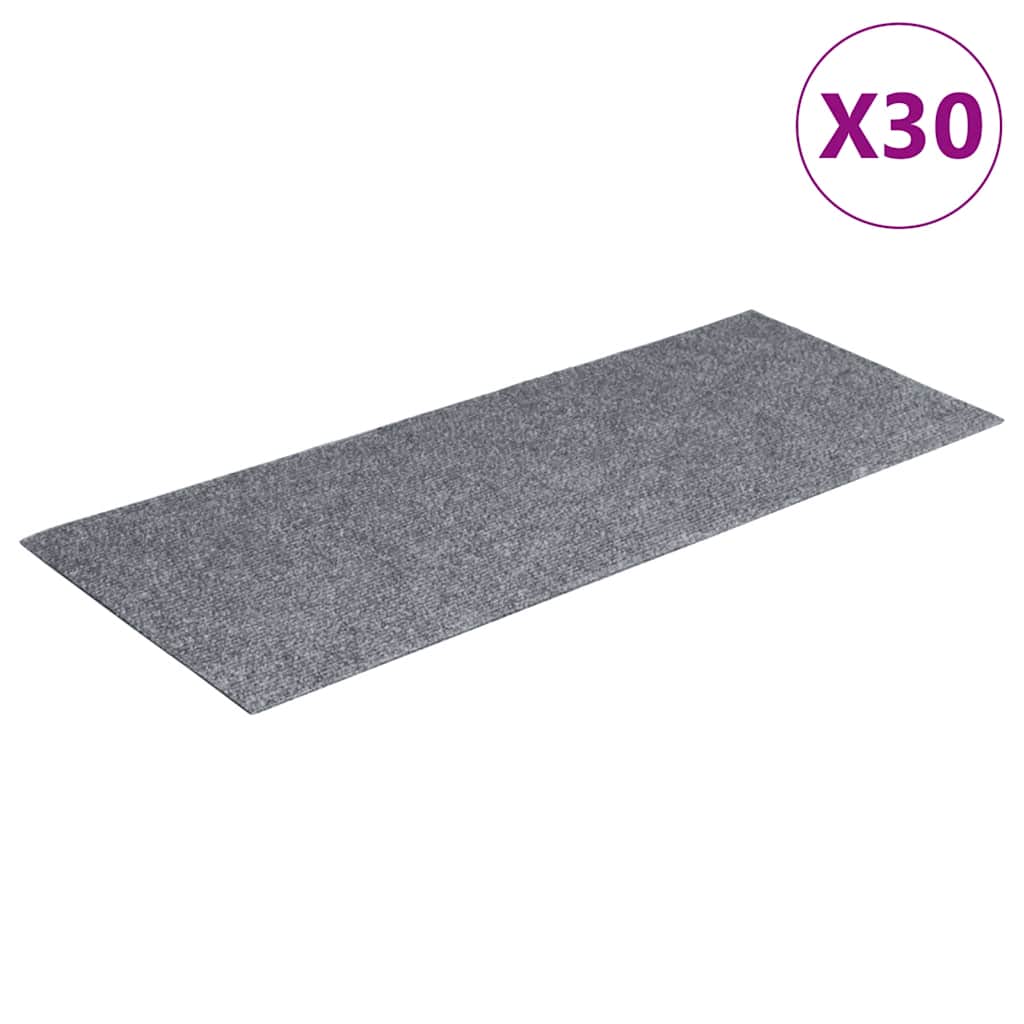 Stair Treads Self-Adhesive 30 pcs. 60x25 cm Light Grey Rectangular