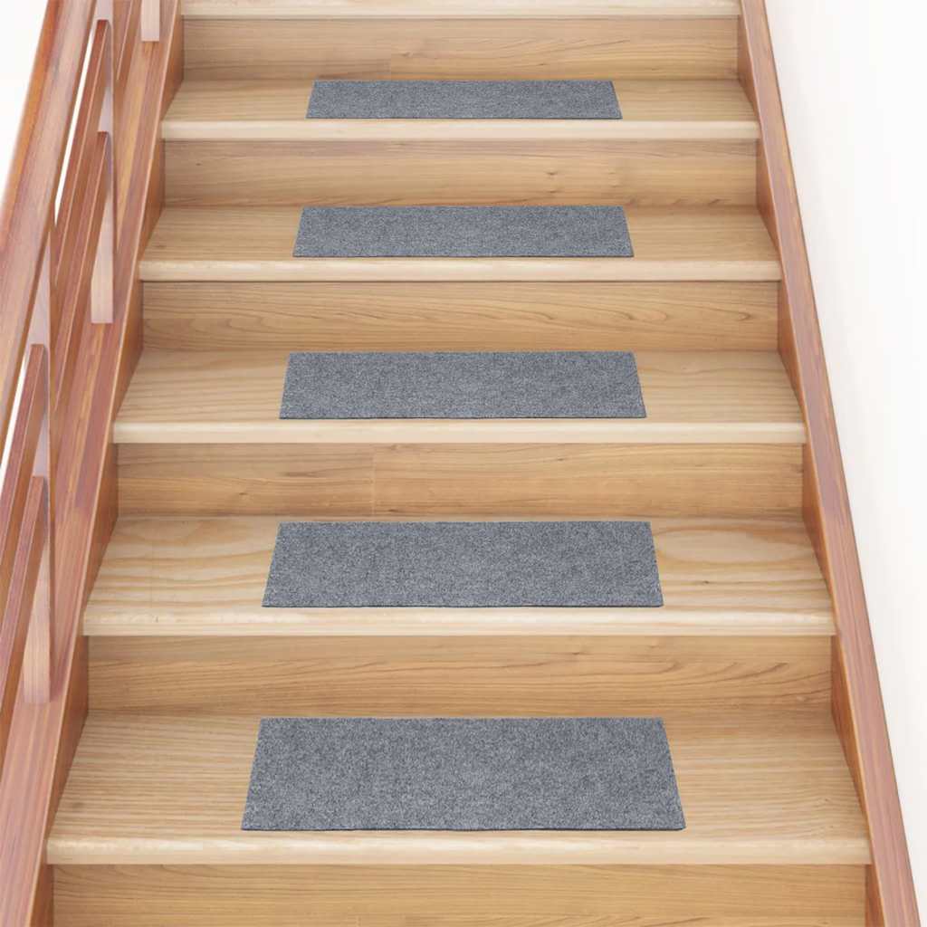 Stair Treads Self-Adhesive 30 pcs. 60x25 cm Light Grey Rectangular