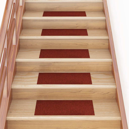 Stufenmatten Selbstklebend 30 Stk. 60x25 cm Bordeauxrot Rechteckig