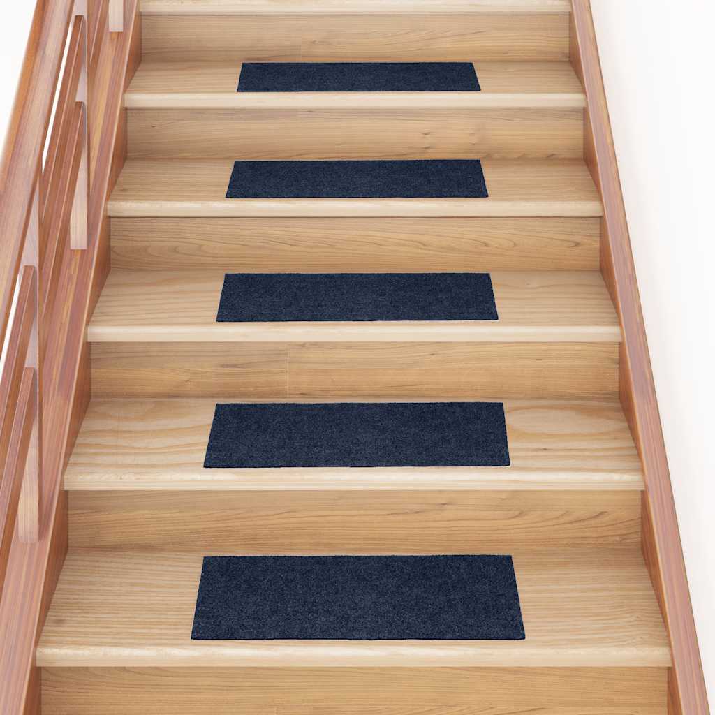 Tapis de marches autocollants 30 pcs 60x25 cm Bleu marine Rectangulaire