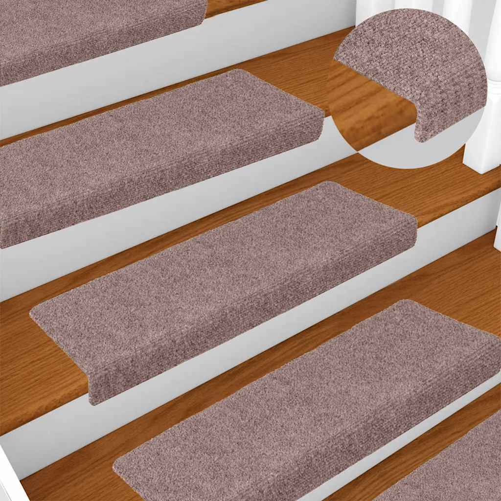Stufenmatten Selbstklebend 20 Stk. 65x21x4 cm Creme Rechteckiger Rand
