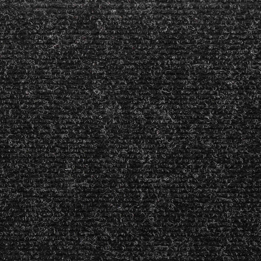 Tapis de marche auto-adhésifs 20 pcs. 65x21x4 cm Noir Bord rectangulaire
