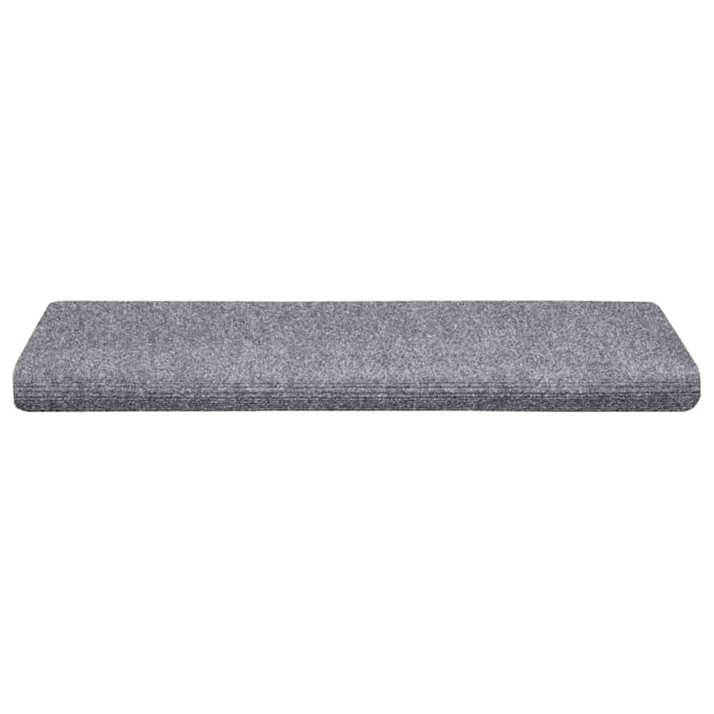 Self-Adhesive Stair Treads 20 Pcs. 65x21x4 cm Light Gray Rectangular Edge
