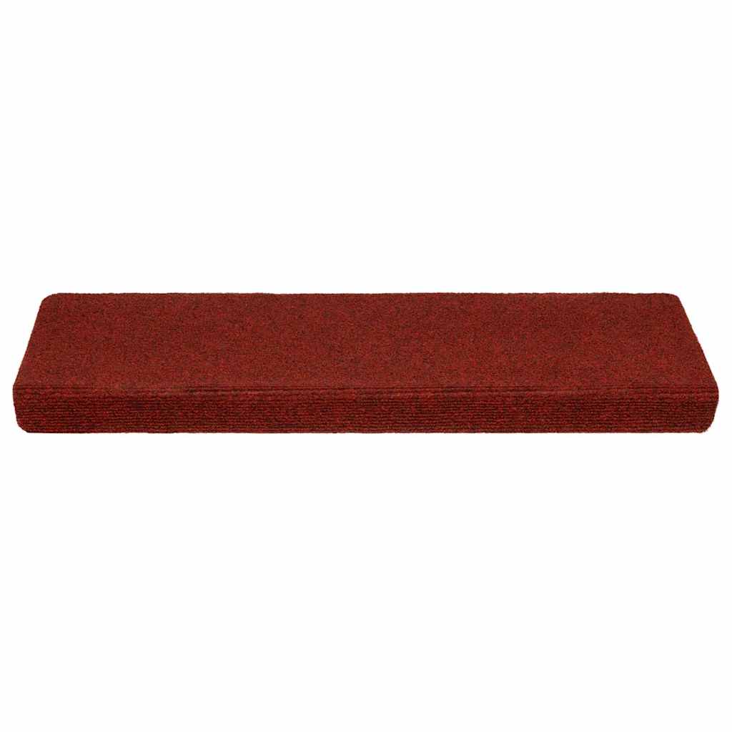 Marches d'escalier autocollantes 20 pièces 65x21x4 cm bordeaux bord rectangulaire