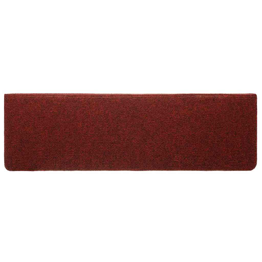 Marches d'escalier autocollantes 20 pièces 65x21x4 cm bordeaux bord rectangulaire