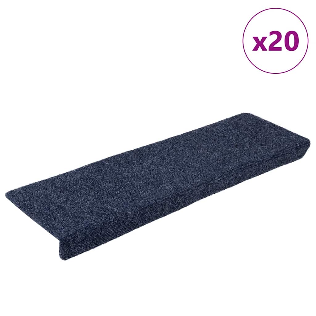 Tapis de marche antidérapants auto-adhésifs 20 pcs 65x21x4 cm Anthracite Bord rectangulaire