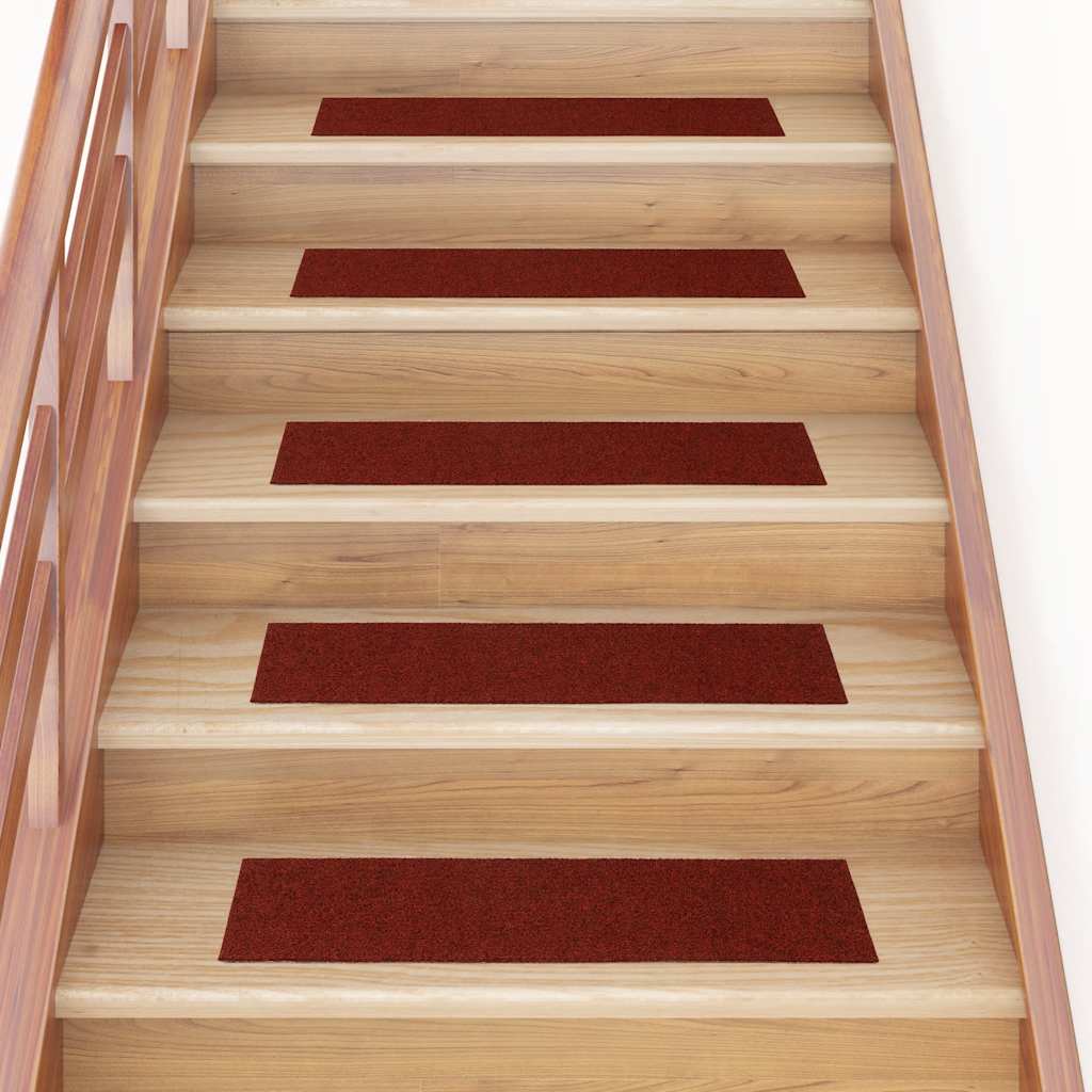 Self-Adhesive Stair Treads 30 pcs. 76x20 cm Burgundy Rectangular