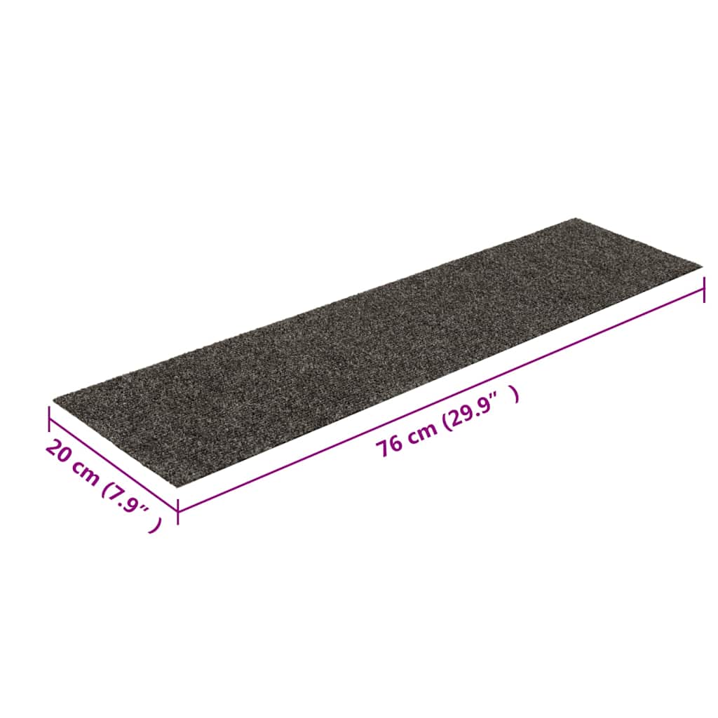 Stair Mats Self-Adhesive 30 pcs. 76x20 cm Anthracite Rectangular