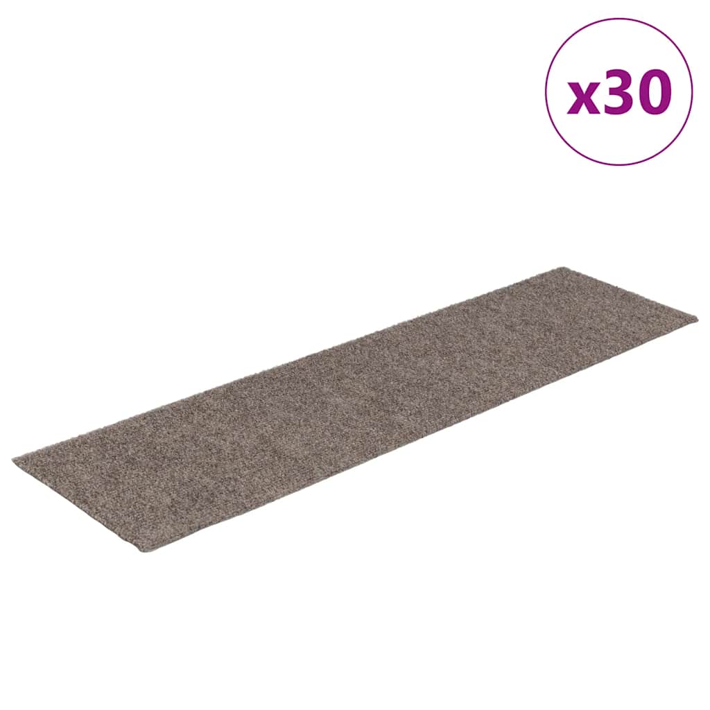Stair Mats Self-Adhesive 30 pcs. 76x20 cm Beige Rectangular
