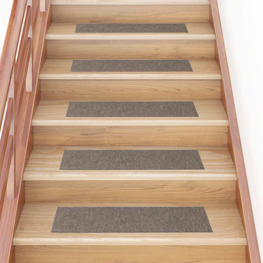 Stair Mats Self-Adhesive 30 pcs. 76x20 cm Beige Rectangular