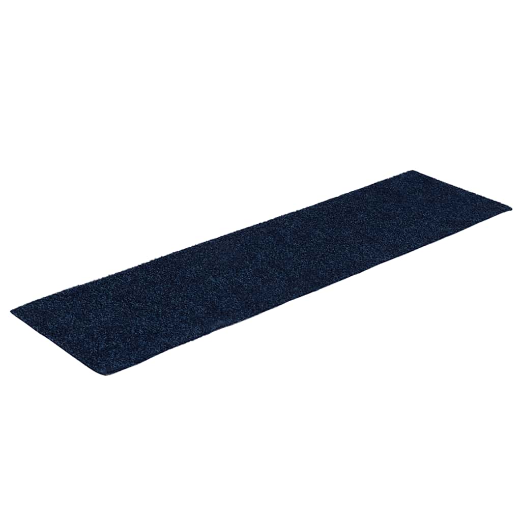 Marches d'escalier auto-adhésives, 30 pièces, 76x20 cm, bleu marine, rectangulaires