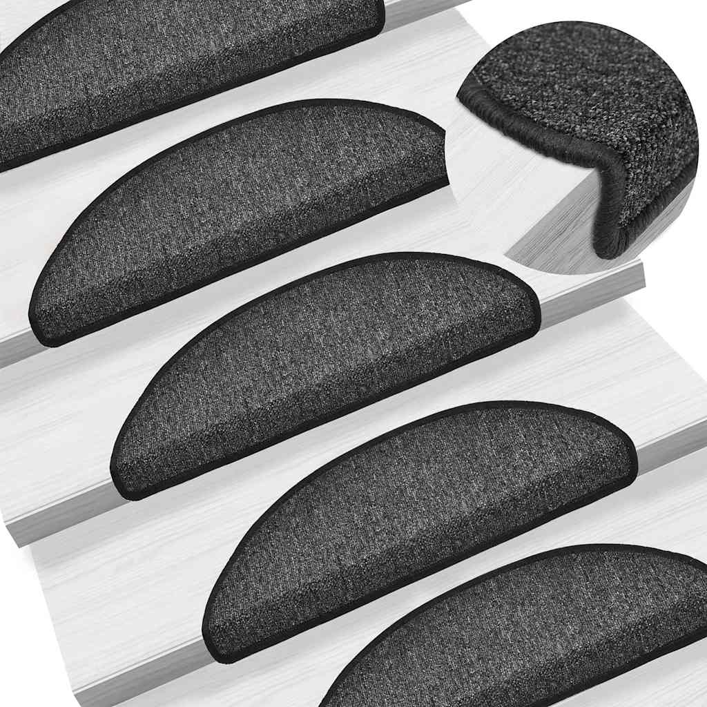 Stufenmatten 30 Stk. 56x17x3 cm Anthrazit Halbrund