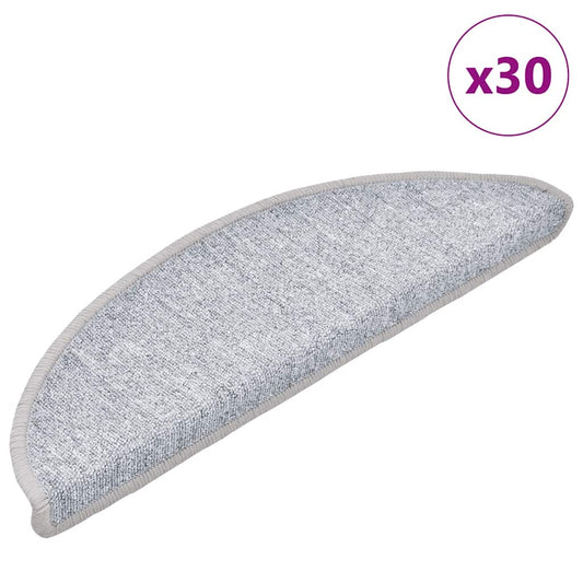 Stufenmatten 30 Stk. 56x17x3 cm Hellgrau Halbrund