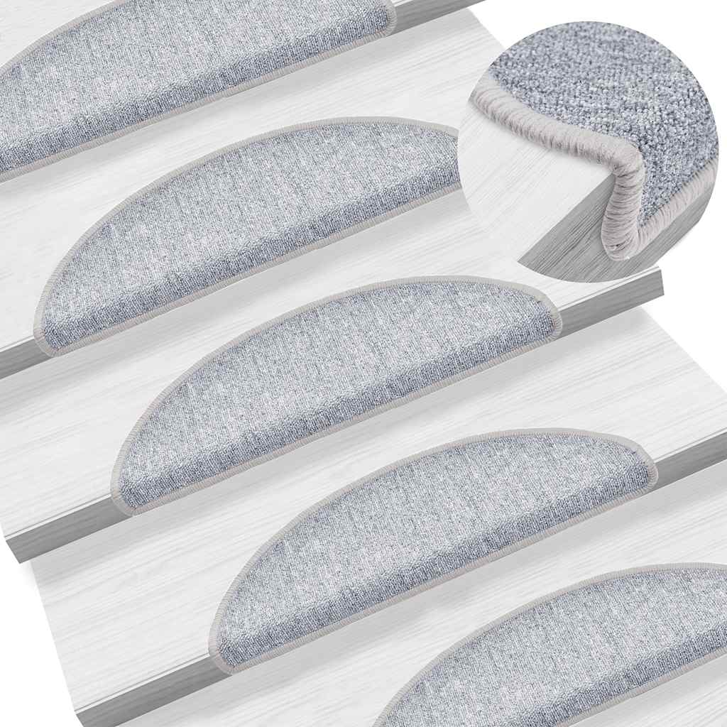 Tapis de marche 30 pcs 56x17x3 cm Gris clair Semi-circulaire