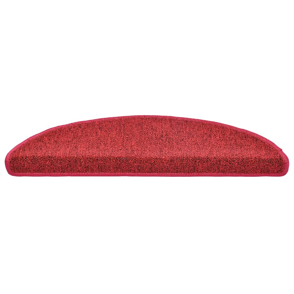 Marches d'escalier 30 pces 56x17x3 cm Rouge Semi-circulaire