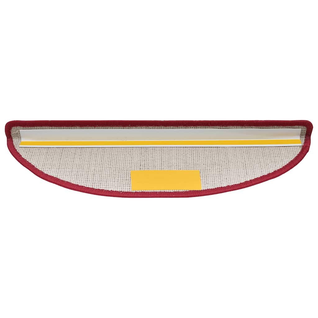 Marches d'escalier 30 pces 56x17x3 cm Rouge Semi-circulaire