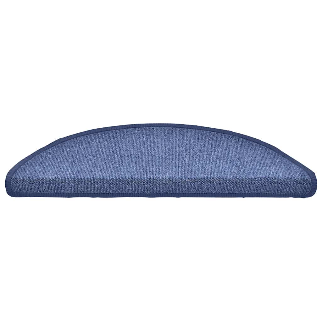 Marches de tapis 30 pcs 56x17x3 cm Bleu Semi-circulaire