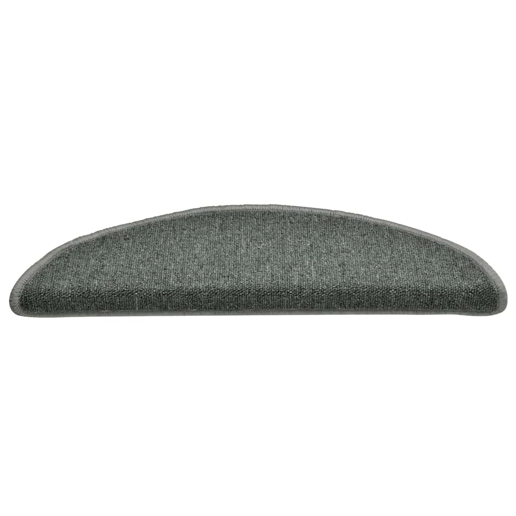 Stair Mats 30 pcs. 56x17x3 cm Dark Green Semi-Circular