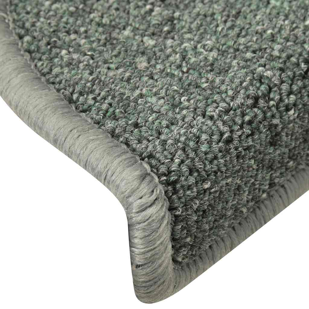Stair Mats 30 pcs. 56x17x3 cm Dark Green Semi-Circular