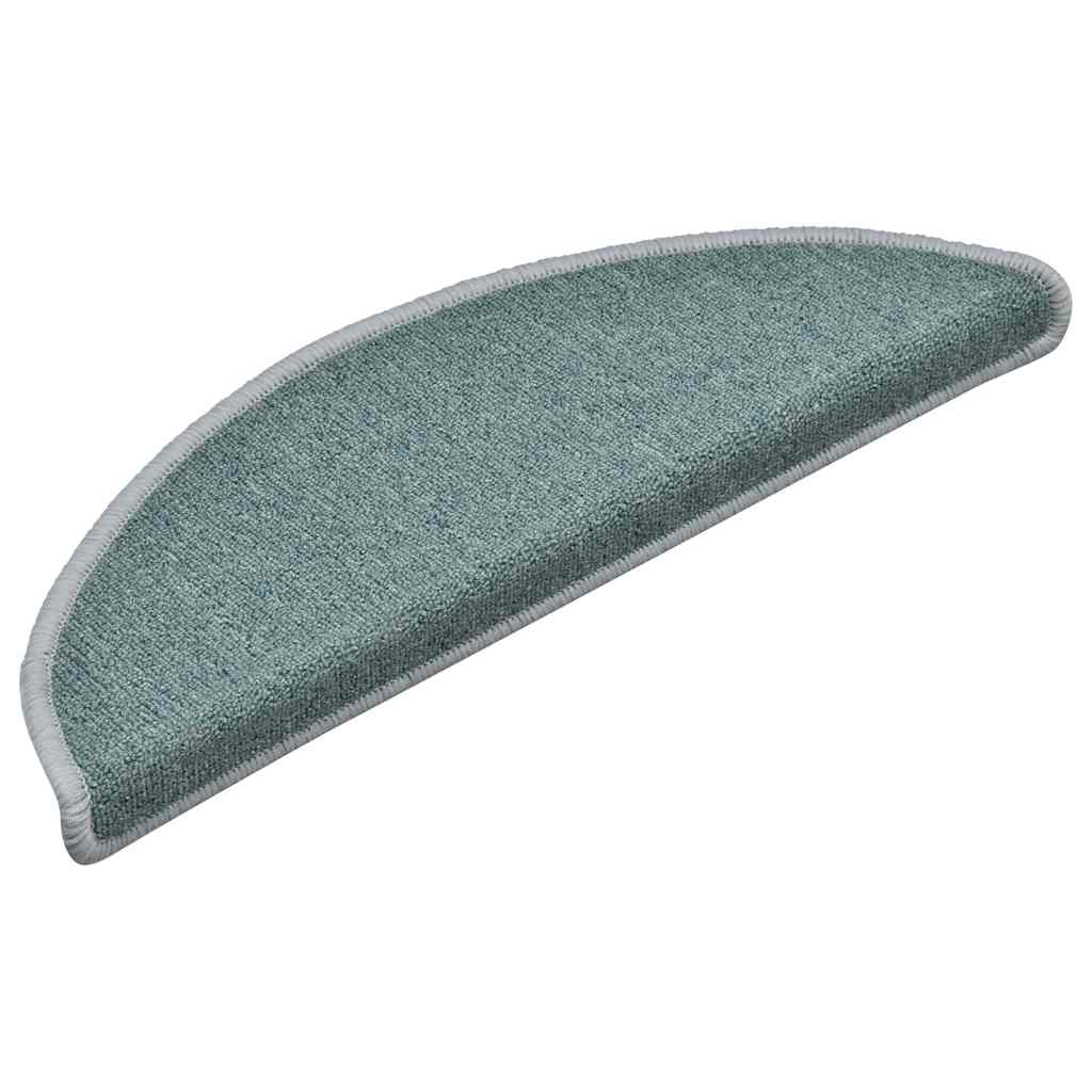 Stair Mats 30 pcs. 56x17x3 cm Lake Blue Semi-circular