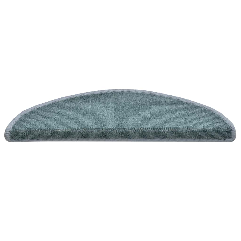 Stair Mats 30 pcs. 56x17x3 cm Lake Blue Semi-circular